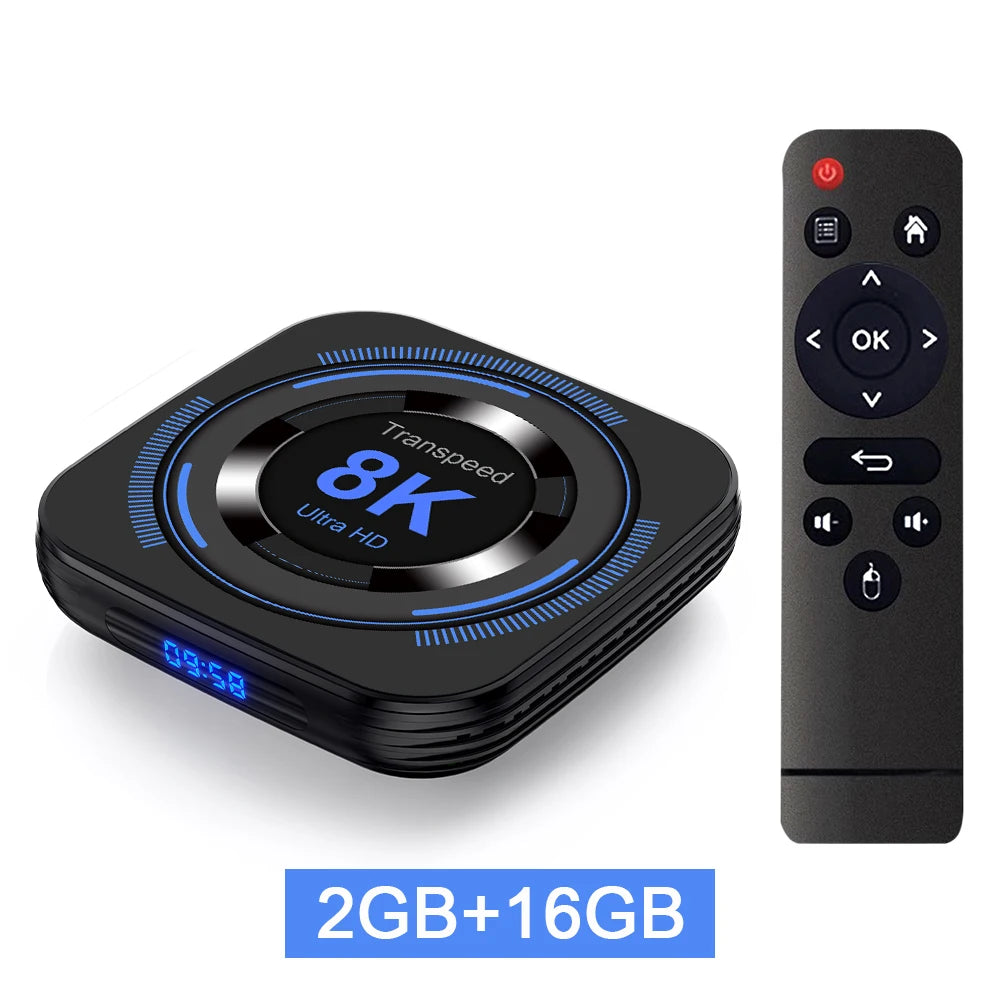 Transpeed Android 12 TV BOX Allwinner H618 Dual Wifi 32G64G Quad Core Cortex A53 Support 8K 4K BT Voice Media player Set top box - covers4phones