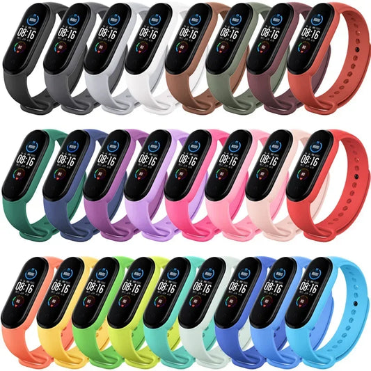 Watch Strap For Xiaomi Mi Band 7 6 5 4 3 Wristband Silicone Bracelet Wrist Straps MiBand 3/4 band5 band6 Smartwatch Accessories - covers4phones