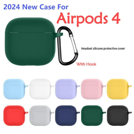 2024 New Case For Airpods 4 Apple Earphone Cover Silicone Protective Case For Airpods 4 Wireless Earphone Accessories - covers4phones
