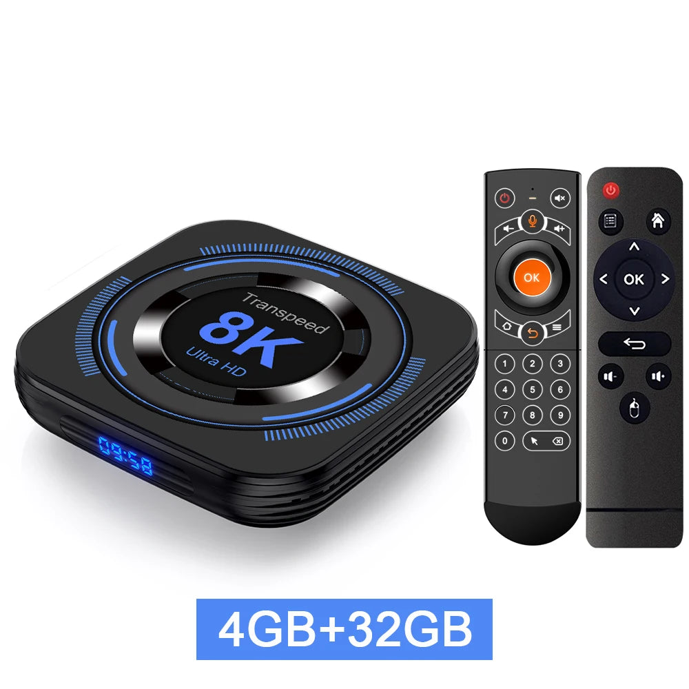 Transpeed Android 12 TV BOX Allwinner H618 Dual Wifi 32G64G Quad Core Cortex A53 Support 8K 4K BT Voice Media player Set top box - covers4phones