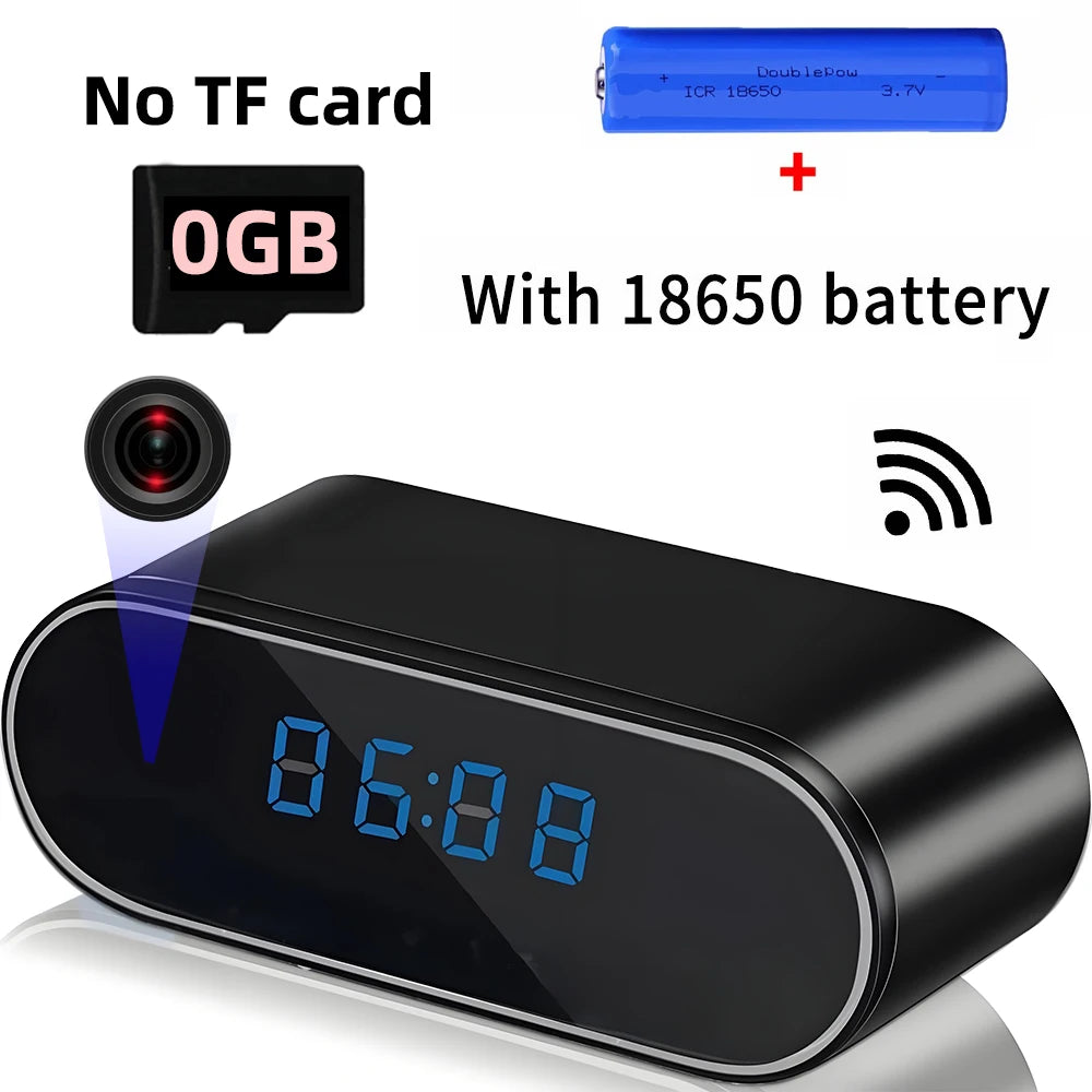 1080P WiFi Mini Camera Full HD Clock Camera with Movement Detect Night Vision for Home and Office Surveillance - covers4phones