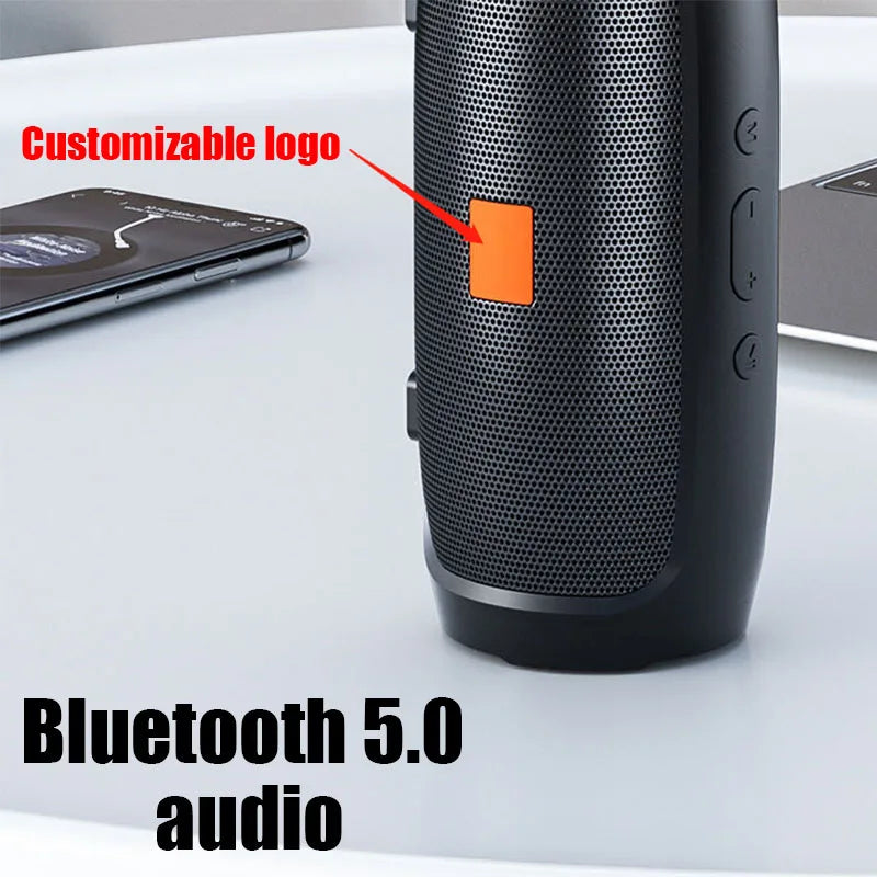 Portable Subwoofer Bluetooth Speakers Outdoor Stereo Surround Waterproof Loudspeaker Wireless Sound Box Support FM Radio TF Card - covers4phones