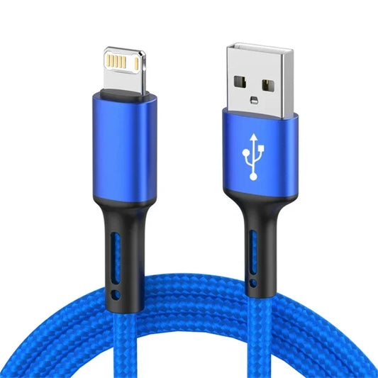 3A USB Cable For iPhone 14 13 12 11 Pro Max X XR 6s 7 8 Plus 2m 3m Lead Mobile Phone Fast Charging Cord Data Charger Wire - covers4phones
