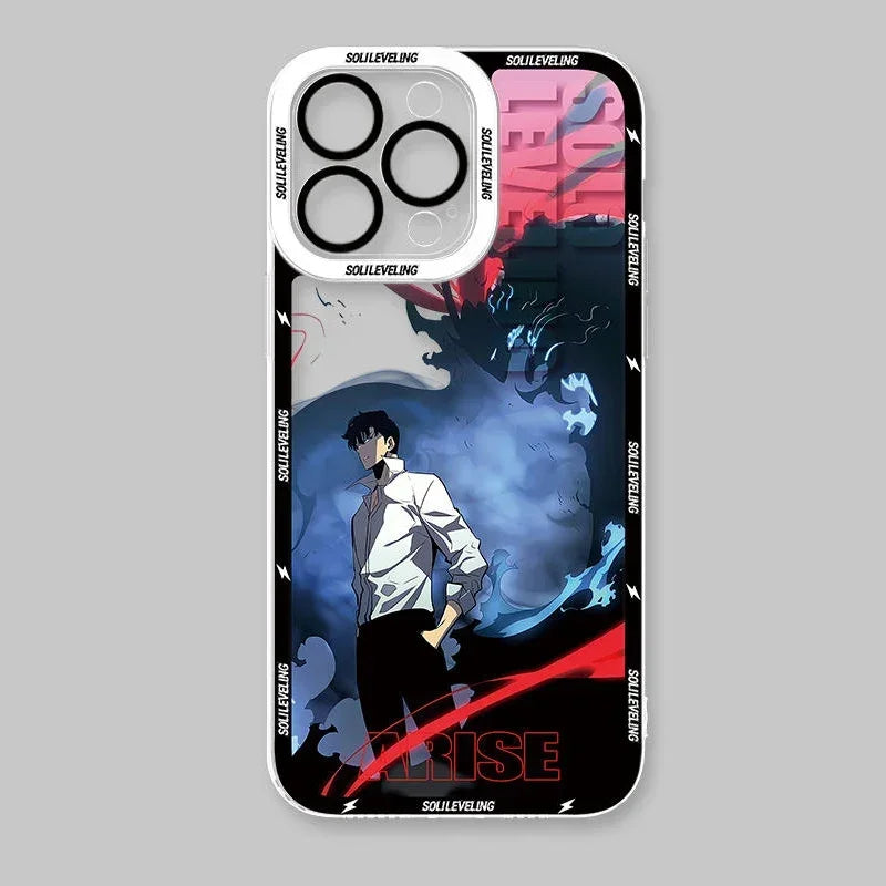 Case For iPhone 15 16 Pro Max 14 Plus 13 12 11 Pro XR XS X 8 7 SE 2020 Anime S-Solo Levelings Shockproof Clear Silicone Cover