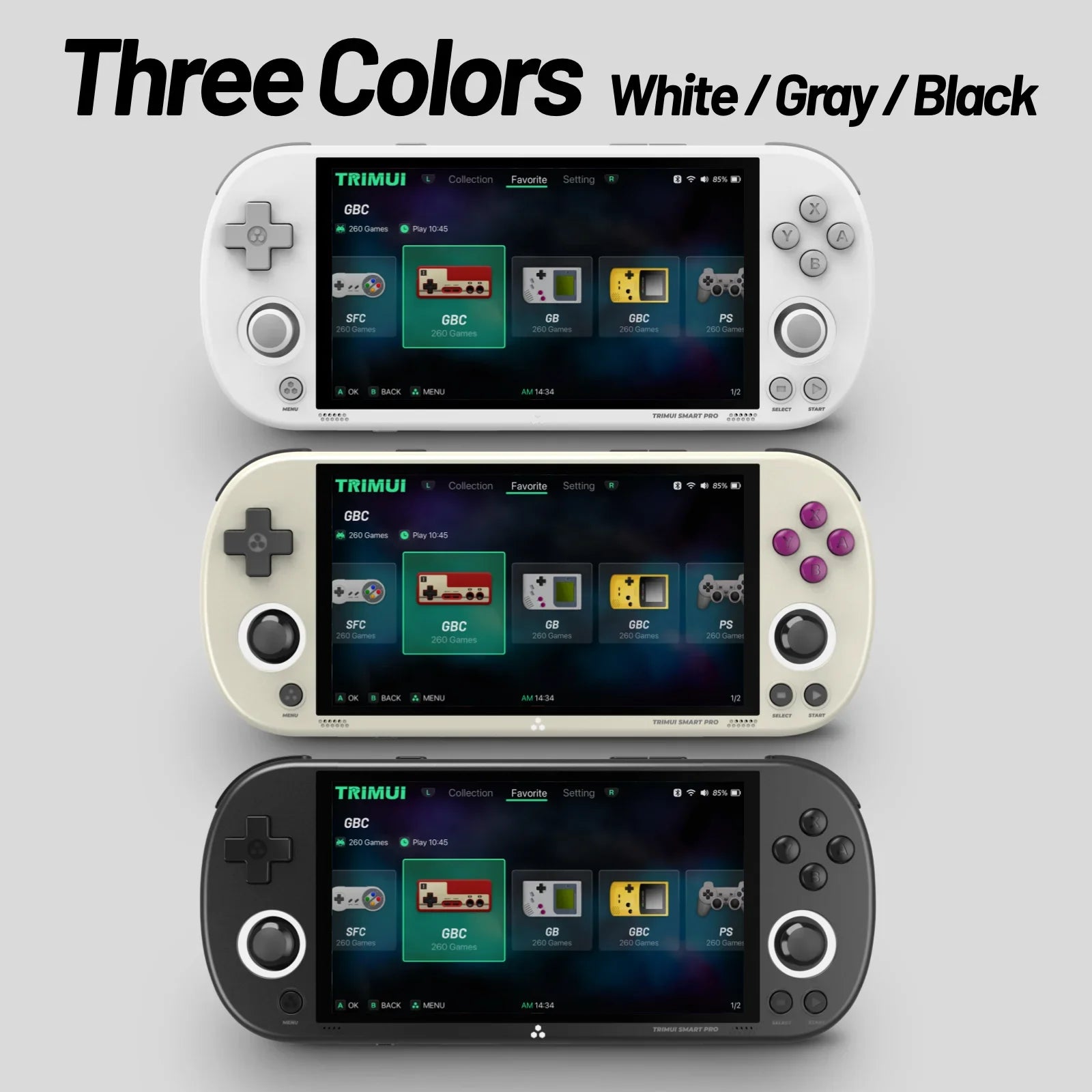 Trimui Smart Pro 4.96-Inch Ips Hd Hd Screen Open Source Handheld Game Machine Retro Arcade L Inux System 26+ Built-In Simulator - covers4phones