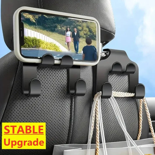 Auto Seat Headrest Hook Storage Hanger Car Vehicle Back Seat Organizer Stand Car Mobile Phone Holder Car Interior Accessories - covers4phones