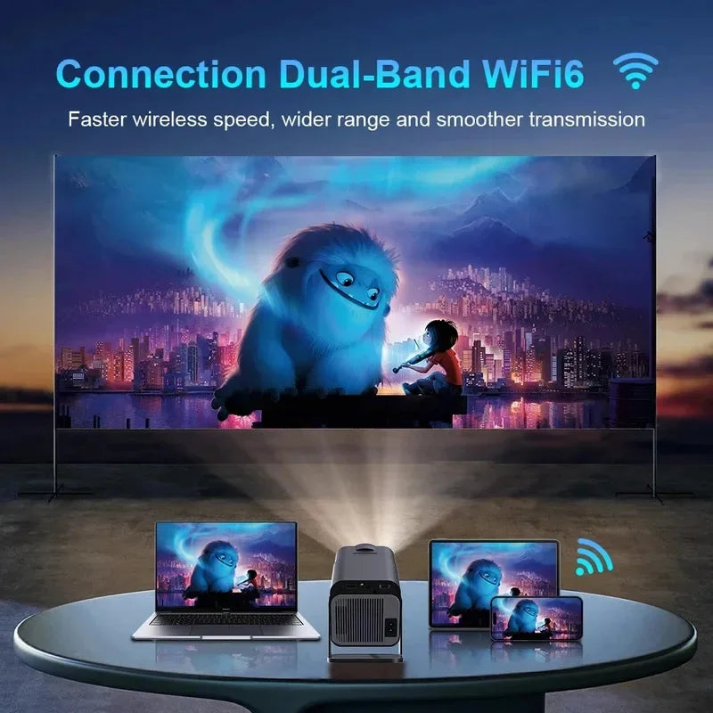 2025 4K Android 11 Projector Native 1080P 390ANSI HY320 mini Dual Wifi6 BT5.0 1920*1080P Cinema portable Projetor upgrated HY300