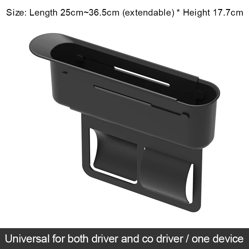 1pc Retractable Car Seat Gap Storage Box Storage Box Car Interior Storage Accessories Car Seat Gap Filler For Mobile Key Card