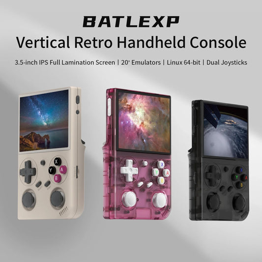 BATLEXP G350 Handheld Game Console 3.5'' IPS Screen Linux System Dual Joystick Vibration Motor Retro Portable Video Console Gift