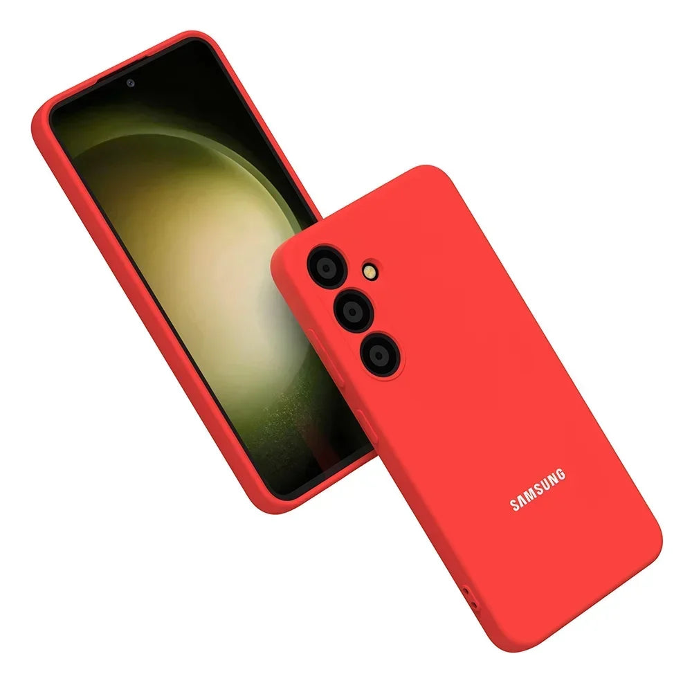 For Samsung Galaxy S25 S25Plus S25Ultra S25Edge S24 Plus Ultra Case Soft Liquid Silicone Ultra Thin Shockproof Phone Back Cover