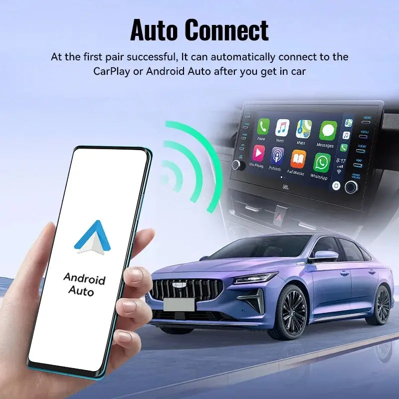 XUDA NEW Wireless CarPlay Android Auto Wireless Adapter Smart Mini Box Plug And Play WiFi Fast Connect Universal For Nissan - covers4phones