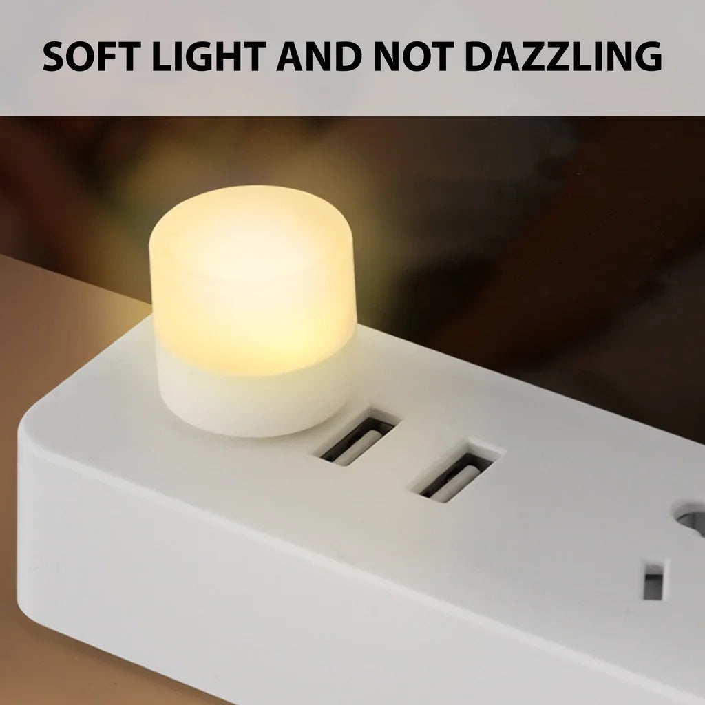 1/10Pcs Mini USB Night Light Warm White Eye Protection Book Reading Light USB Plug Computer Mobile Power Charging LED Night Lamp - covers4phones
