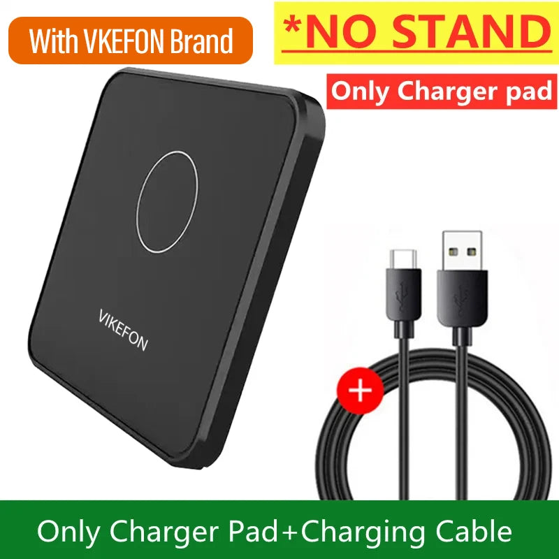 30W Wireless Charger Pad Stand Desktop Ultra-thin Mobile Phone Fast Charging Dock Station For iPhone 15 14 13 12 Samsung Xiaomi - covers4phones