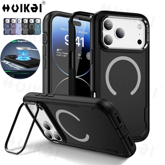 Case For iPhone 17 Pro Max 16 Pro 15 Pro Max 14 13 12 Magsafe Magnetic Camera Protective Full Body Shockproof Protective Covers