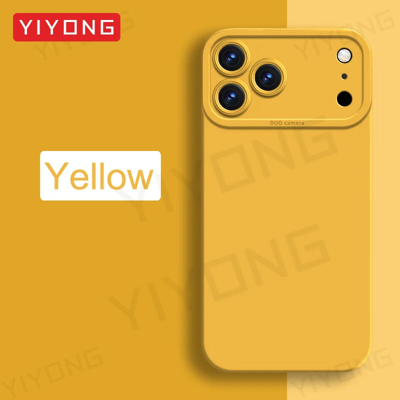 For iPhone17 Pro Max YIYONG Square Liquid Silicone Soft Cover For iPhone 17 16 15 14 12 13 iPhone17 Air iPhone15 Plus Phone Case