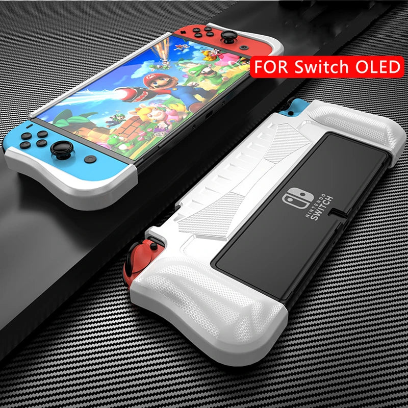 Case For Nintendo Switch OLED Upgraded Protective Cover Ergonomic Comfort TPU Grip Shell Dockabel Case For Nintendoswitch OLED - covers4phones