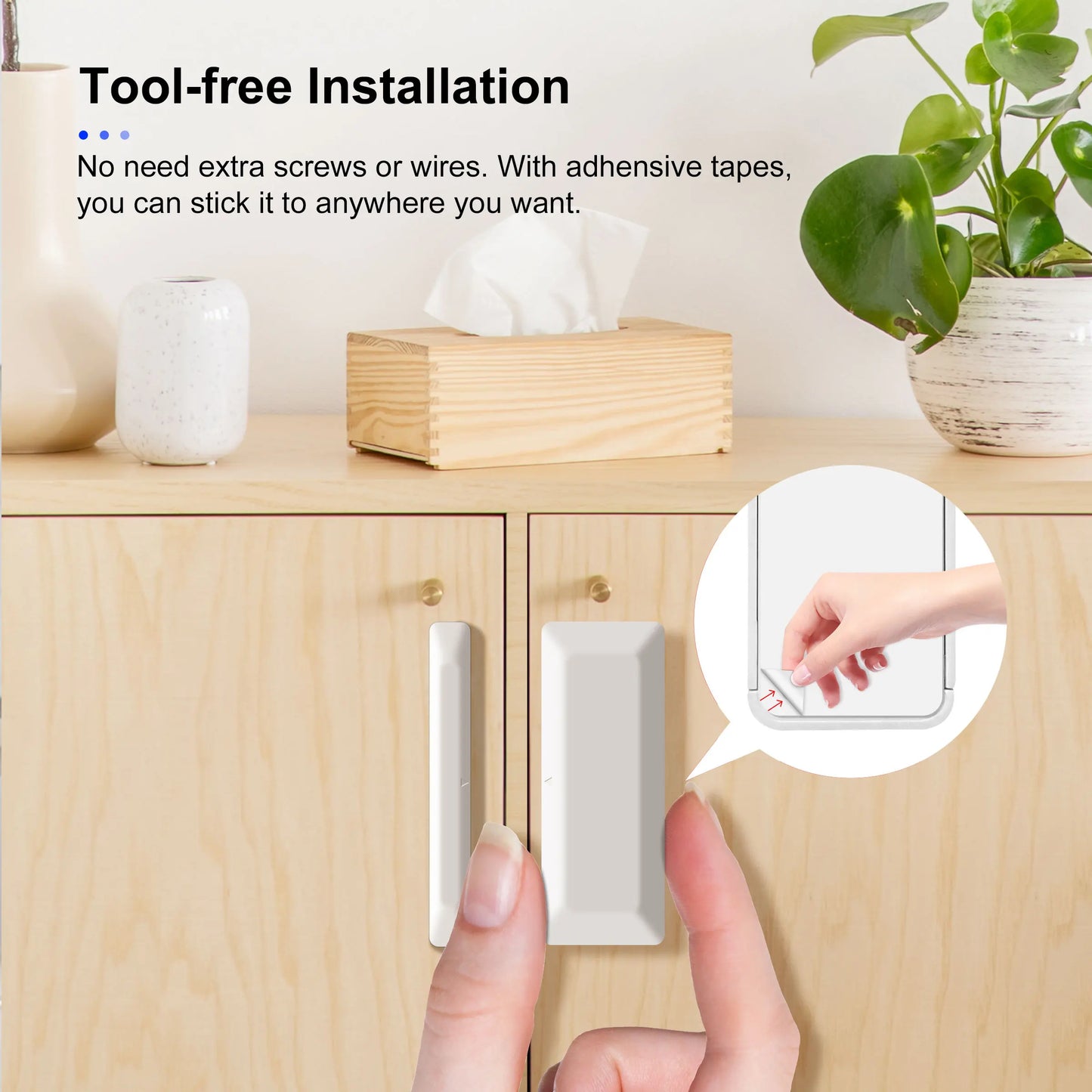 GIRIER Smart Door and Window Sensor ZigBee 3.0 Wireless Contact Detector for Smart Home Security Works with Home Assistant MQTT