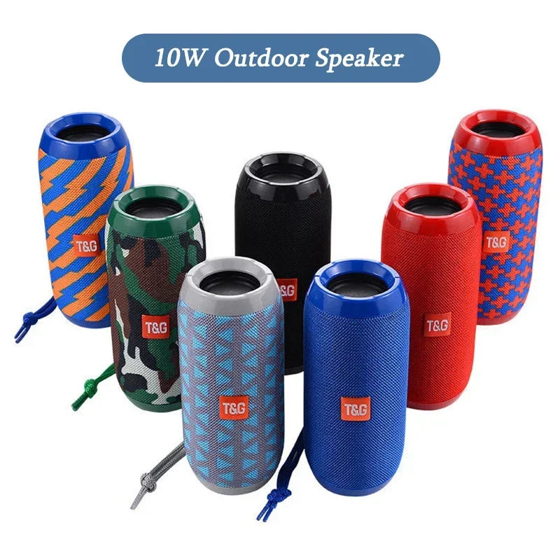 T&G TG117 Portable Bluetooth Speaker Outdoor Wireless Woofer Free Call /FM/TF Card/USB Flash Drive Connect Mobile Phone/Tablet - covers4phones