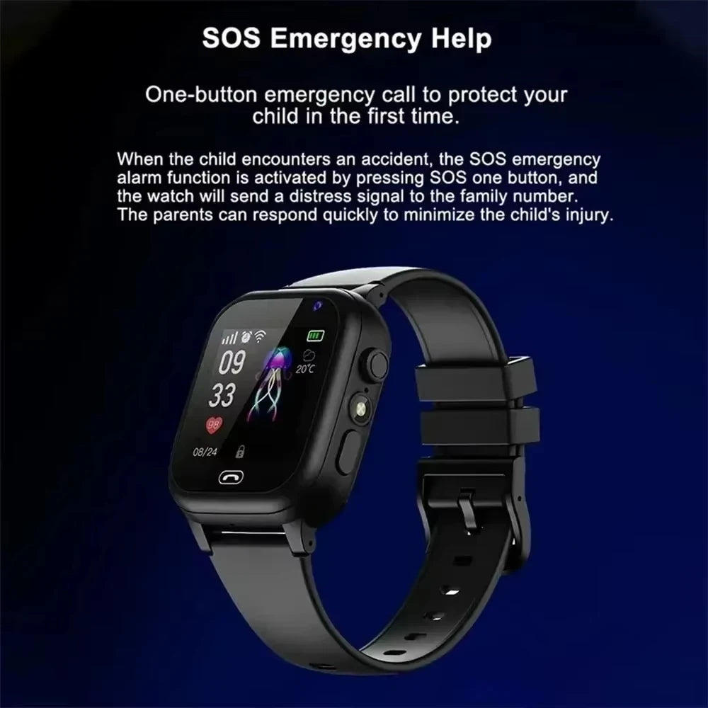 Xiaomi Kids 4G Smart Watch SOS GPS Location Video Call Sim Card Child SmartWatch Camera Waterproof Upgrade Watch For Boys Girls - covers4phones