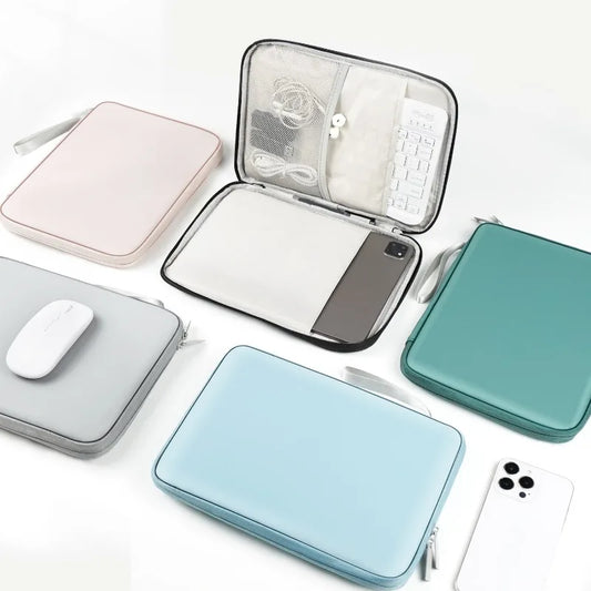 Tablet Bag Sleeve 7.9-12.9 Inch Handbag for IPad Pro Samsung Xiaomi Cover Shockproof Portable Pouch Multi Pockets Tablet Cases - covers4phones