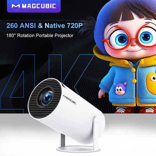Transpeed 4K Wifi6 HY300 Pro Projector Android 11 260 ANSI Dual WIFI Allwinner H713 BT5.0 720P Home Cinema Outdoor Portable - covers4phones