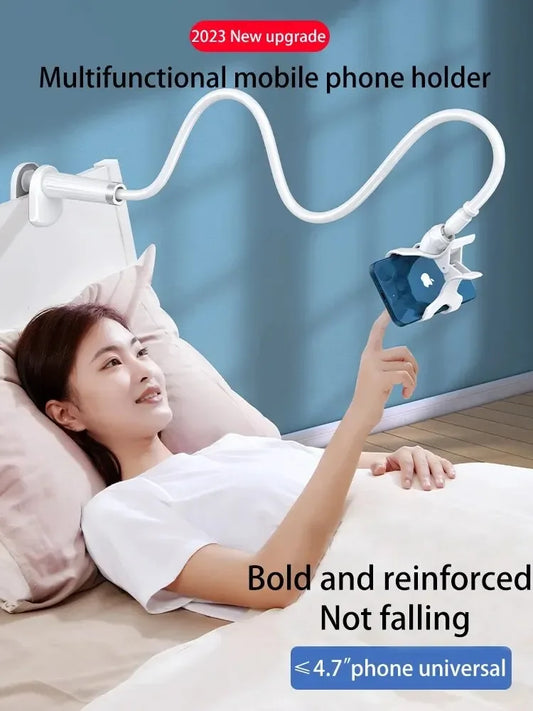 360 Clip Mobile Phone Holder Stand Portable Flexible Lazy Bed Desktop Bracket Desk Mount Stand For iPhone Samsung Xiaomi 70cm - covers4phones