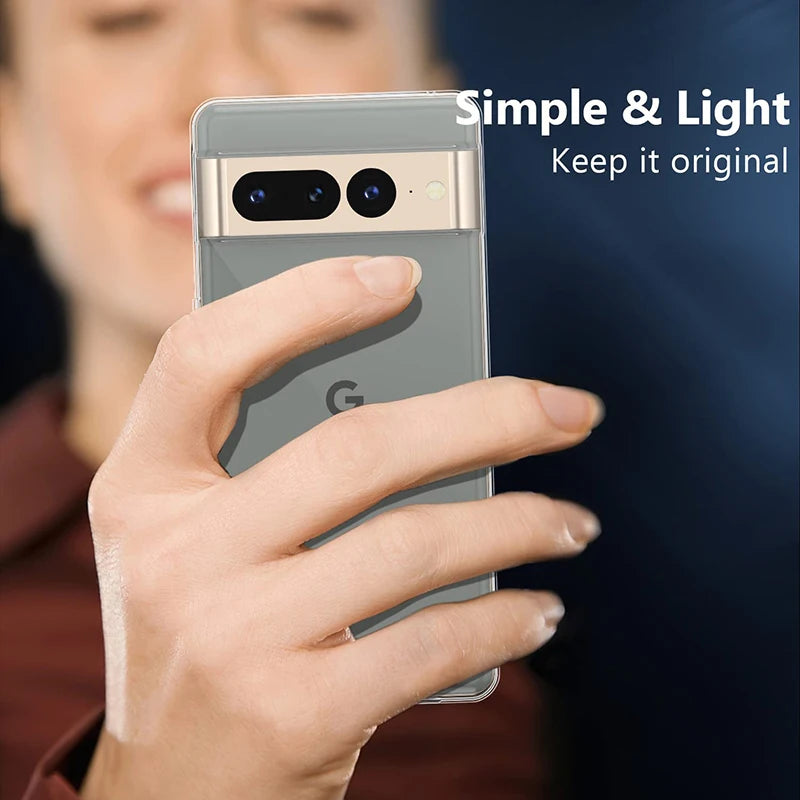 Crystal Ultra Thin Clear Silicone Soft Case For Google Pixel 8 7 6 Pro 6A 5 5A 4 4A 3 3A XL Transparent Back Cover Shell Fundas
