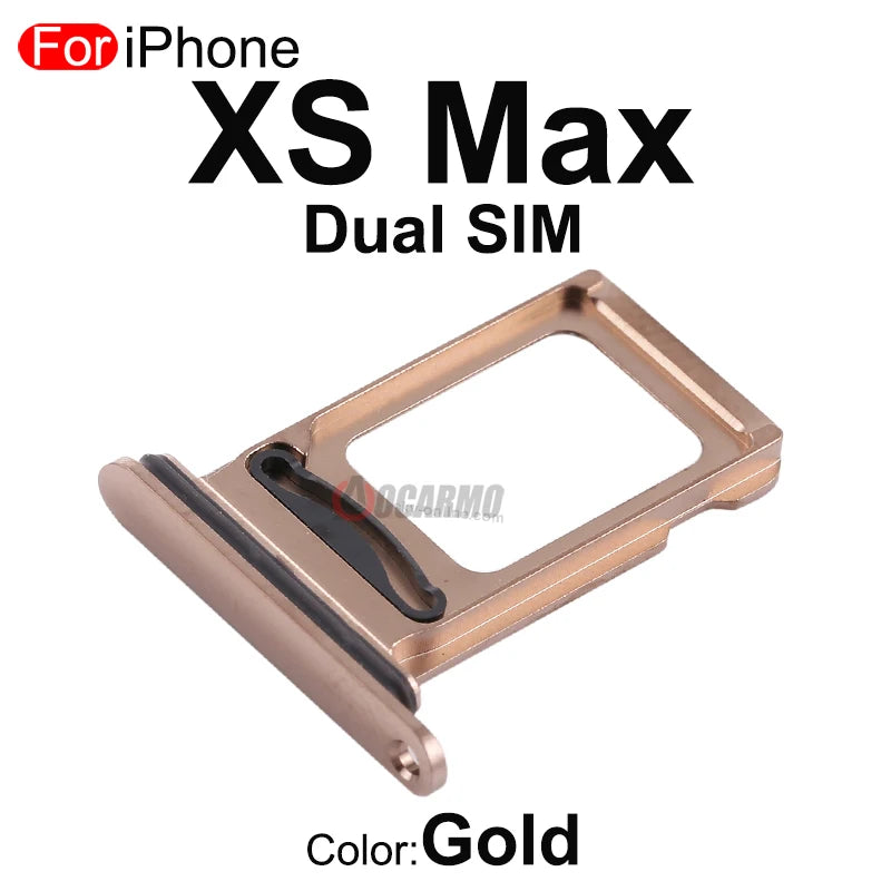 1Pcs/Lot For Apple iPhone X XS Max SIM Card Tray Stainless Steel Drawer Holder Single Dual Slot Replacement Parts - covers4phones
