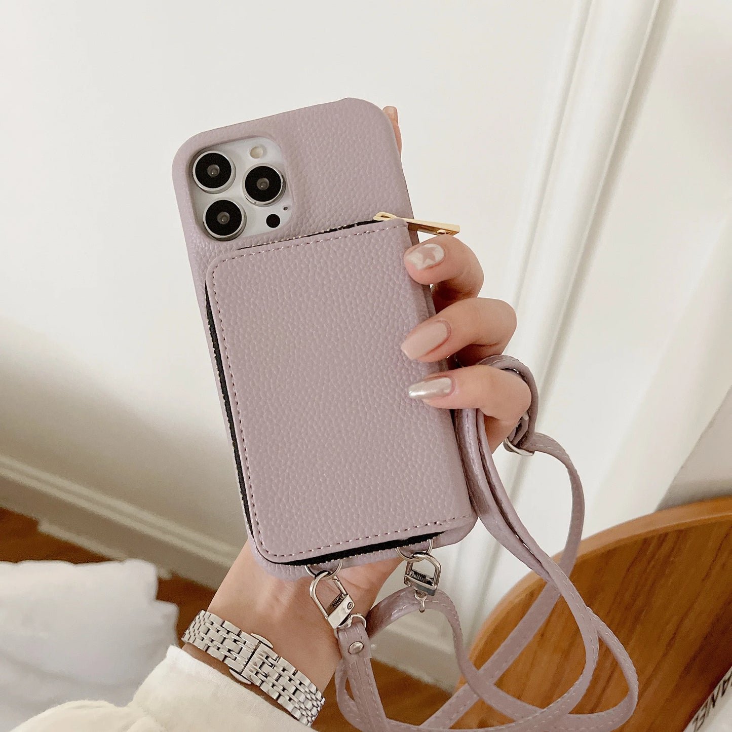 Wallet PU Leather Phone Case For iPhone 17 Air 16 E 15 14 13 12 Pro Max Plus Crossbody Shoulder Lanyard Card Holder Purse Cover