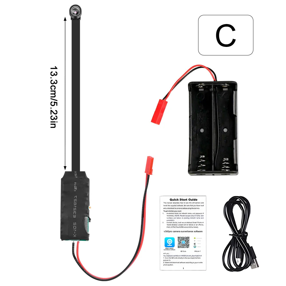 HD 1080P WiFi IP Mini Camera Real-time Home Security Motion Detection Micro Camcorder DIY Module Remote Contro Video Recorder - covers4phones