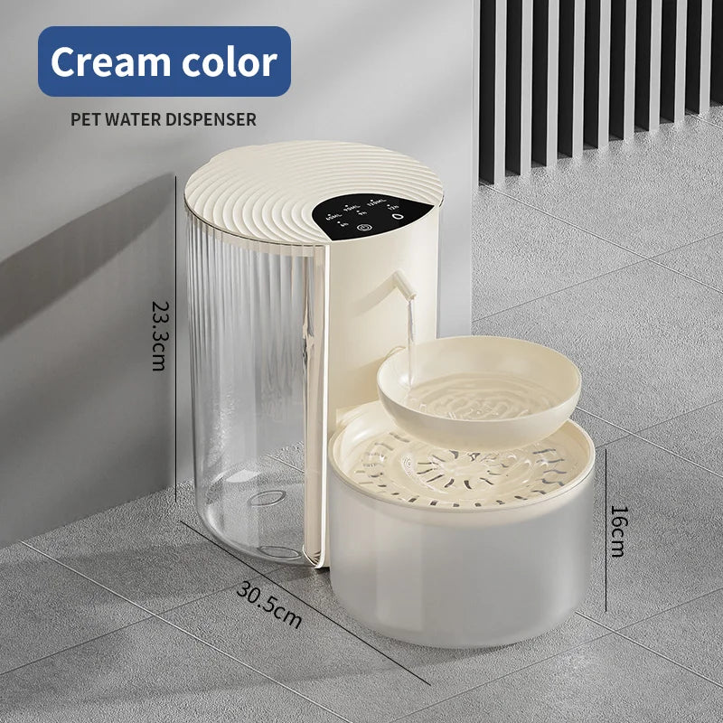 3L Wireless Automatic Pet Water Fountain Rechargeable Dump Water Feeder Timed Smart Cat & Dog Water Dispenser No filter required