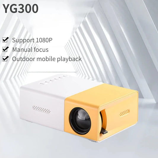 YG300 Mini Projector Portable Projector Wifi Smart 1280 720P Full HD Office Home Theater Video Mini Projector Mobile Projection - covers4phones
