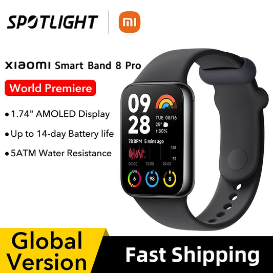 World Premiere Global Version Xiaomi Smart Band 8 Pro 1.74” AMOLED display Built-in Up to 14-day battery life Smart Band - covers4phones