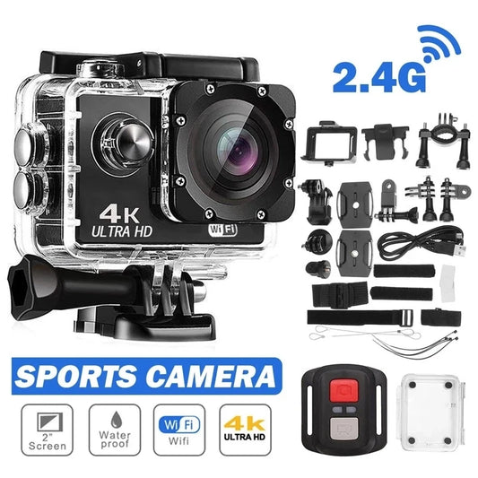 Action Camera Ultra HD 4K/30fps WiFi 2.0-inch 170D Underwater Waterproof Helmet Video Recording Cameras Sport Cam - covers4phones