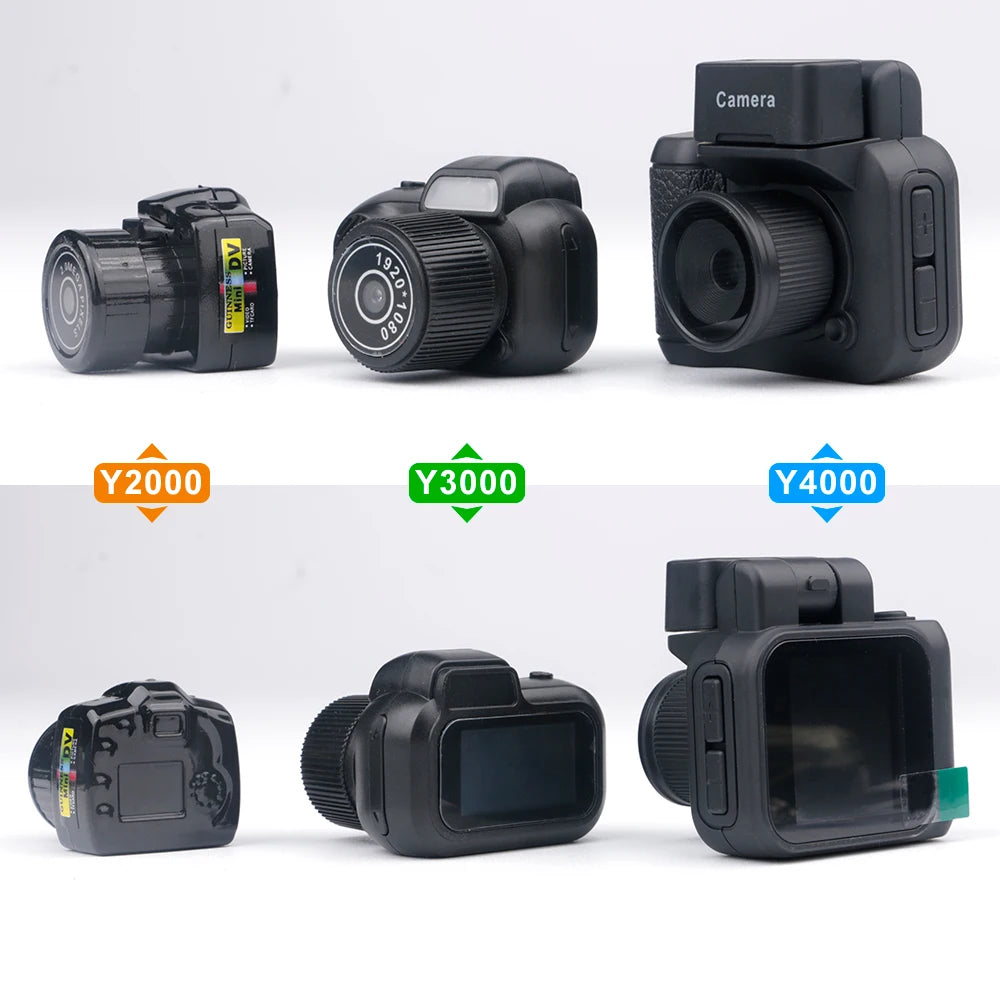 Y4000 Monoreflexes Style Mini Camera With Flash Lamp And Battery Dock Portable Video Recorder DV 1080P With LCD Screen Y3000 - covers4phones