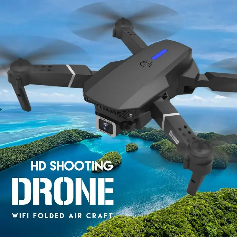 Professional Drone E88 4K Wide-Angle HD 1080P Camera WiFi FPV Height Hold Foldable RC Drone Quadrotor Helicopter Children's Toys - covers4phones