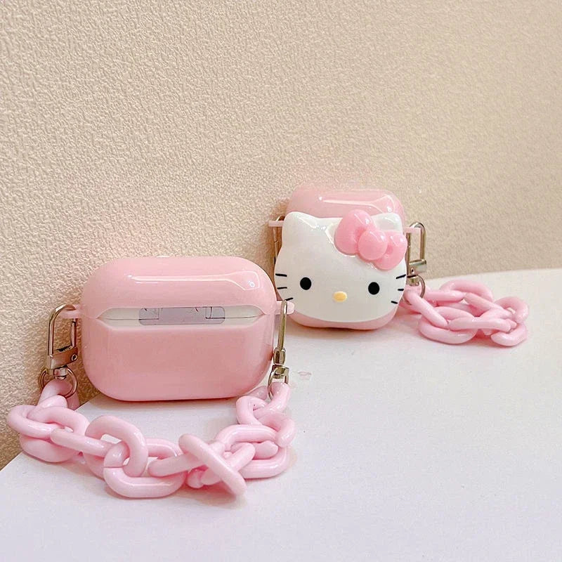 Pink Hello Kitty For Airpods Pro 2 Case,Hard PC With Pink Keychain For Airpods 3 Case/Airpods Pro Case For Girls/Women - covers4phones