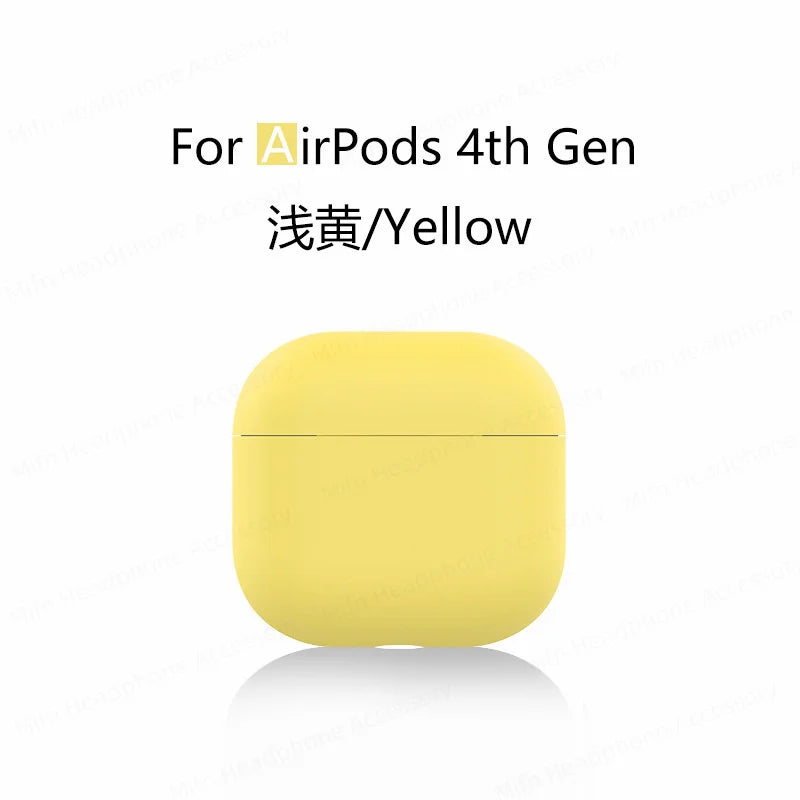 for new airpods 4 case apple earphone case Liquid Silicone Protective Case for airpods 4 Wireless Bluetooth Earphone Case Cover - covers4phones