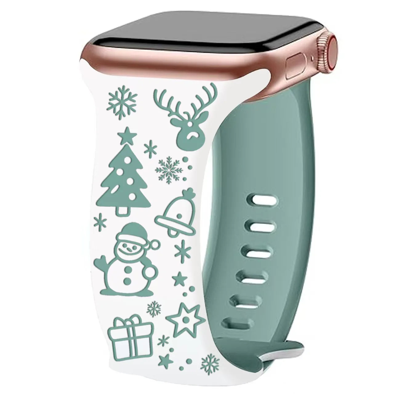 Christmas Engraved Band for Apple Watch Series 11/10/9/8/7/SE/Ultra 3/2/1 Compatible with Iwatch 38/40/41/42/44/45/46/49mm