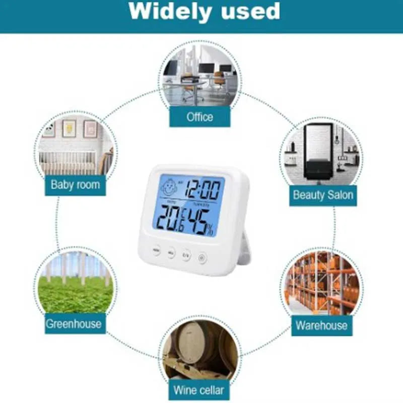 1pc New LCD Digital Temperature Baby Room Humidity Meter Home Indoor Electronic Hygrometer Thermometer Weather Station - covers4phones