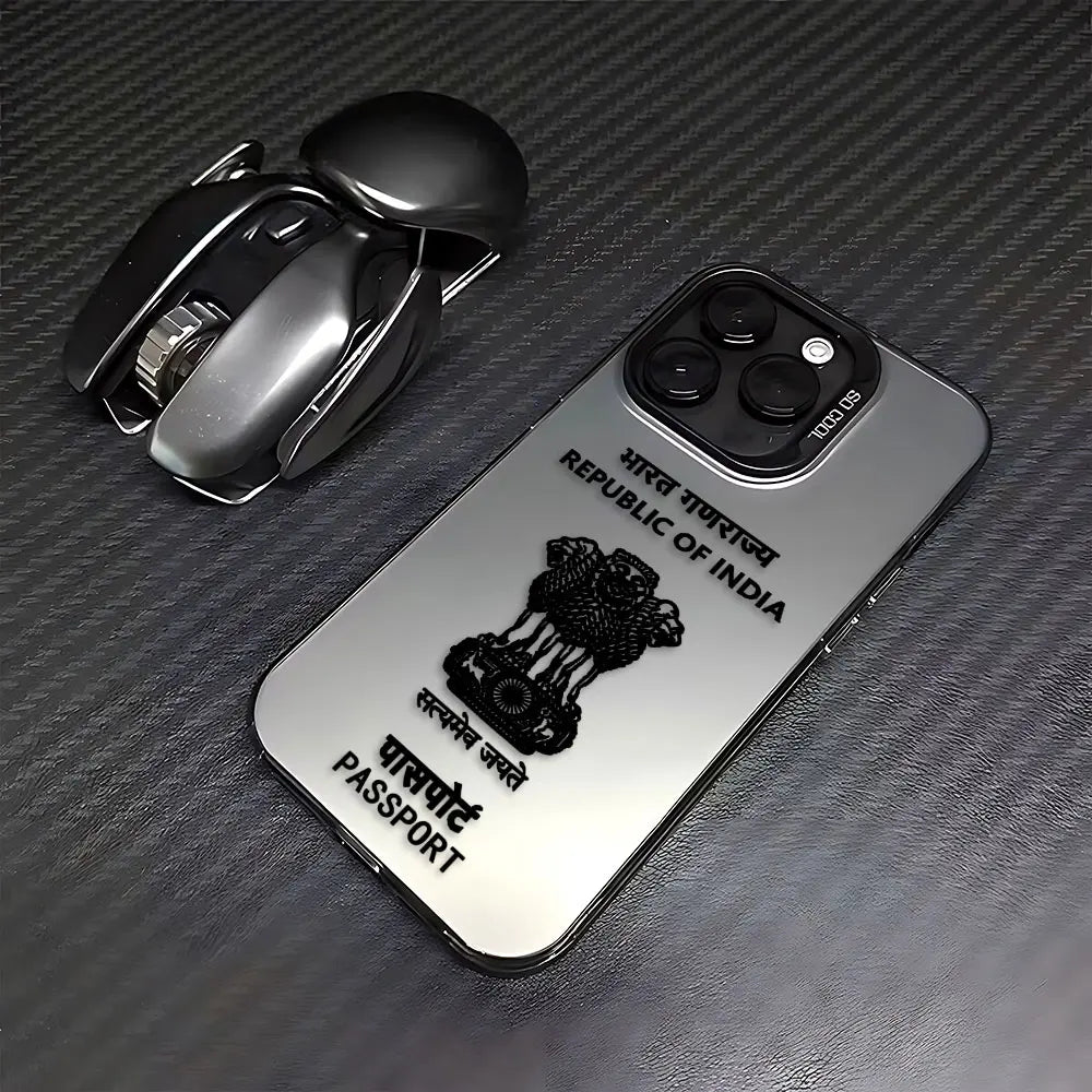 India Passport Phone Case For iPhone 16 15 14 13 12 11 Pro Max X XR XSMAX 8 7 Plus Candy Matte Shockproof Back Cover - covers4phones