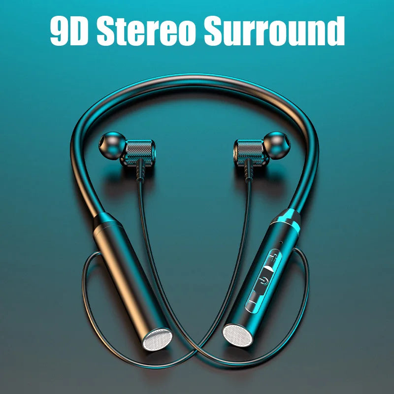 # Hanging Neck Wireless Bluetooth Headset Magnetic Suction Wireless Headphones Stereo Noise Reduction Sports Bluetooth Earphones - covers4phones