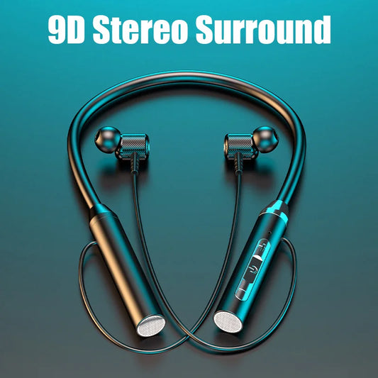 # Hanging Neck Wireless Bluetooth Headset Magnetic Suction Wireless Headphones Stereo Noise Reduction Sports Bluetooth Earphones - covers4phones