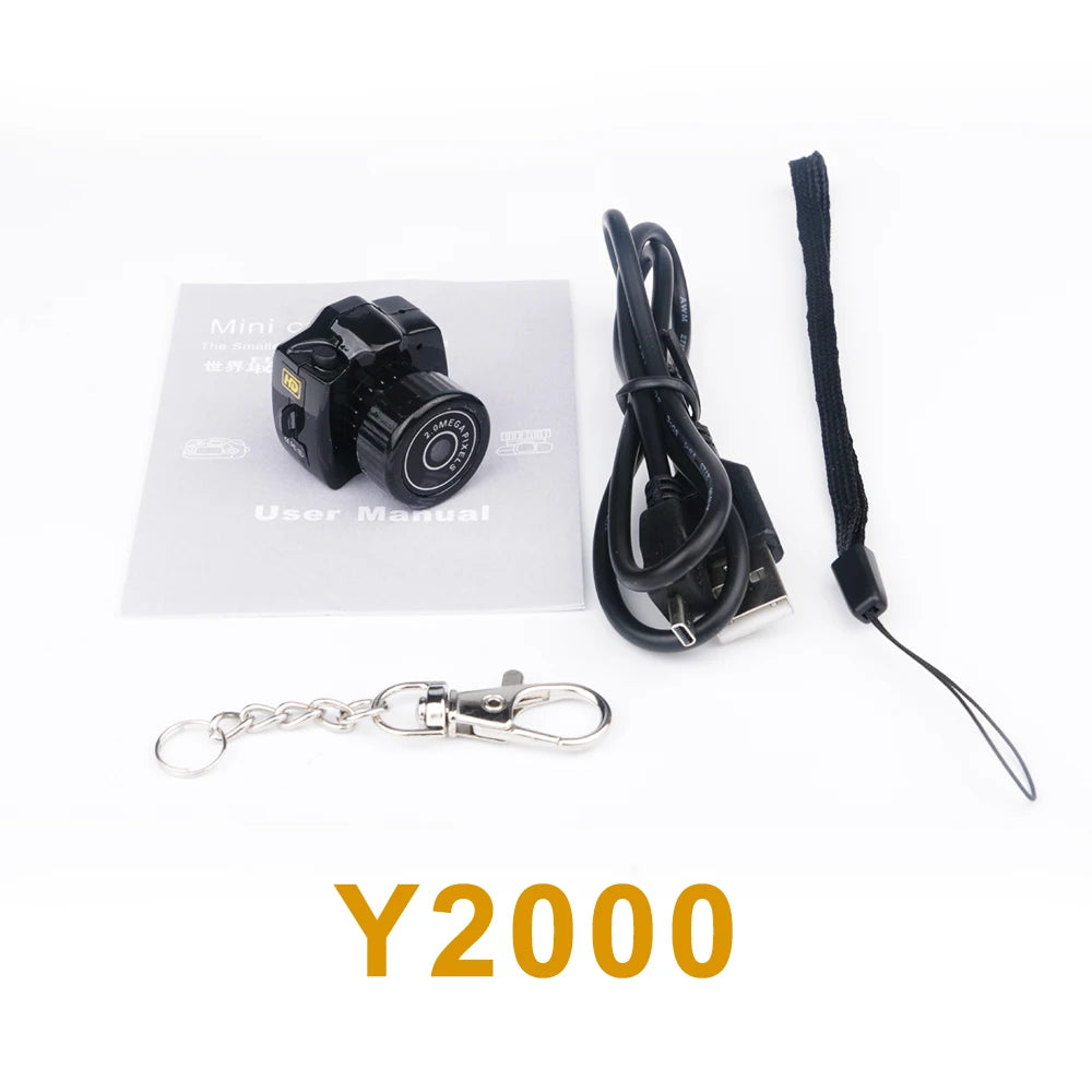 Y4000 Monoreflexes Style Mini Camera With Flash Lamp And Battery Dock Portable Video Recorder DV 1080P With LCD Screen Y3000 - covers4phones