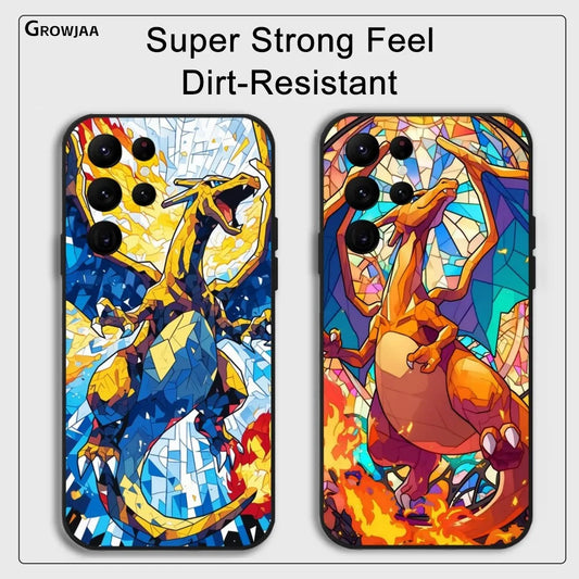 Charizard Crush Cool Cute Phone Case For Samsung Galaxy S25 S24 S22 S23 Ultra S21 S20 Plus 5G Protective Silicone Funda