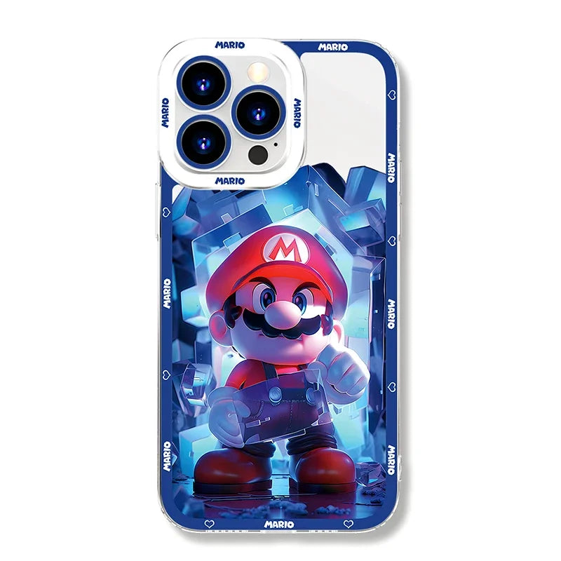 Super M-Marios Bros Clear Case for Samsung Galaxy A73 A13 A51 A71 A04 A04S A04E A14 A34 A54 A13 A23 A33 A53 A12 A22 Soft Cover
