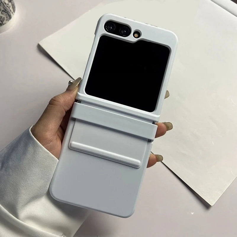 For Samsung Z Flip 6 Official Case Elastic Strap Hinge Protection Slim Matte PC Cover for Samsung Galaxy Z Flip 6 5 4 3 ZFlip5 - covers4phones