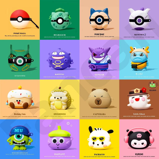 2024 New For Airpods 4 Soft Silicone Creativity Case Cute 3D Cartoon Headphone Generation Shockproof Protector For Airpods 4Case - covers4phones