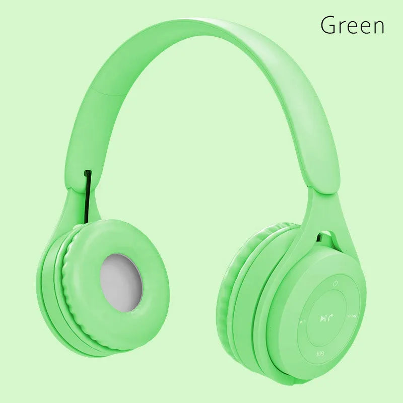 Y08 Wireless Bluetooth Headphone  Macaron Headphones Stereo Headband Gaming Headset with Mic Gamer Girl Gift for Mobile Tablet