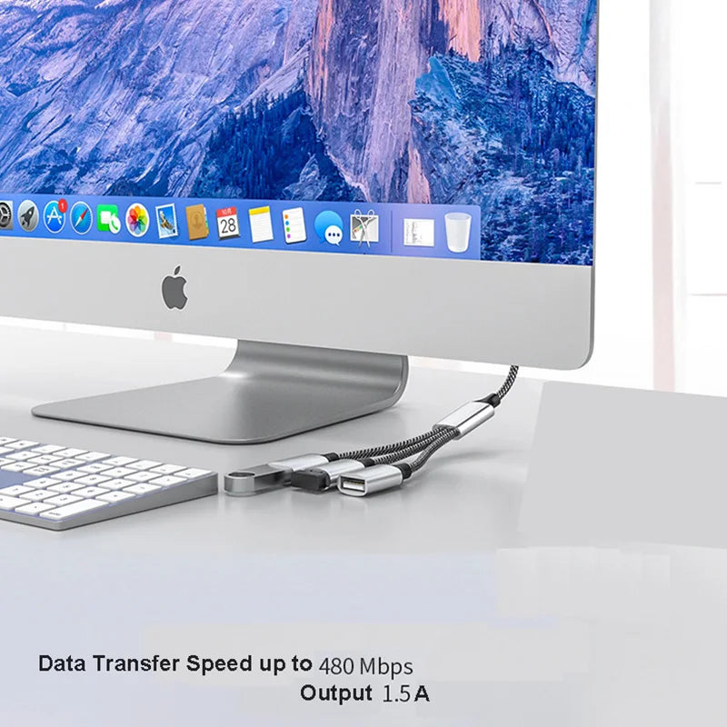 Multi USB Hub Extensions 4 Port Type C Hub USB Splitter Fast Data Transmission OTG Adapter For Computer Xiaomi Macbook Pro Air